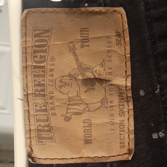 True Religion men's splattered skinny jeans - Picture 3 of 8